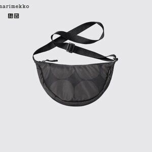 Uniqlo x Marimekko NWT Printed Round Mini Shoulder Bag Stones (Dark Gray)